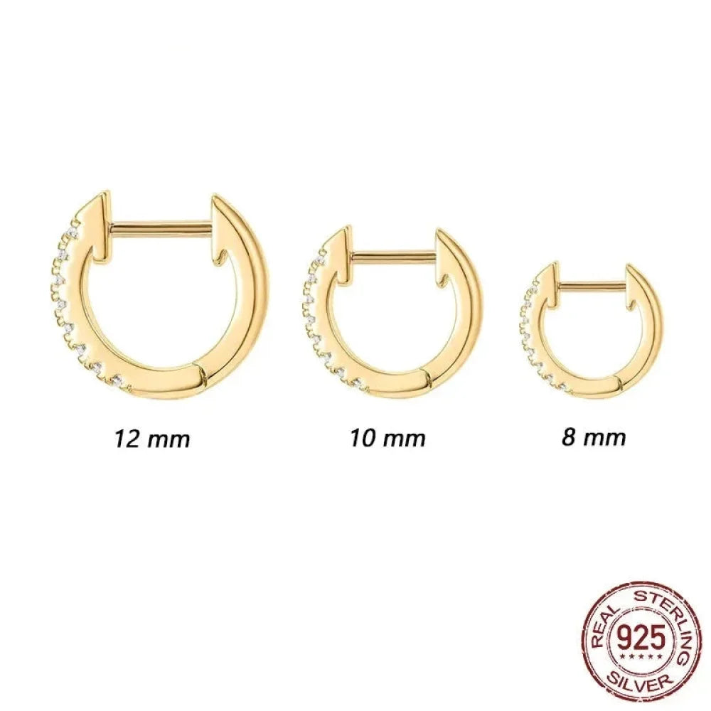 Superbes petites boucles d'oreilles créoles en argent sterling 925 - Chic et intemporel