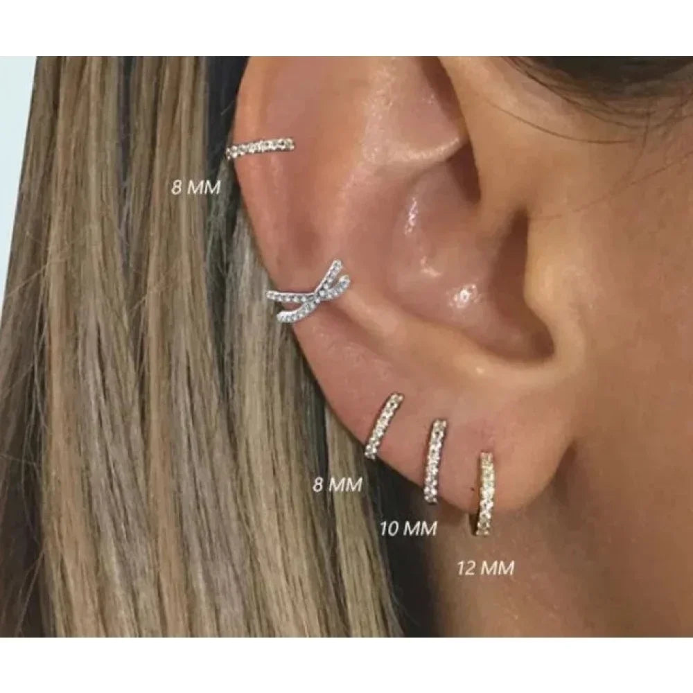Superbes petites boucles d'oreilles créoles en argent sterling 925 - Chic et intemporel