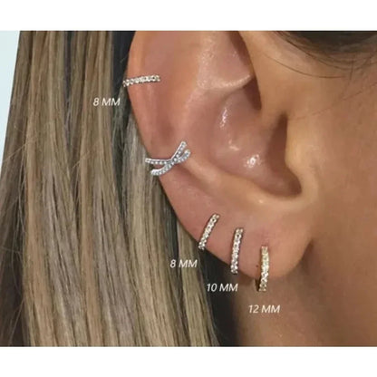 Superbes petites boucles d'oreilles créoles en argent sterling 925 - Chic et intemporel