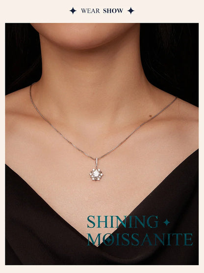 Pendentif Étoile en Argent Sterling avec Moissanite Céleste 1 carat