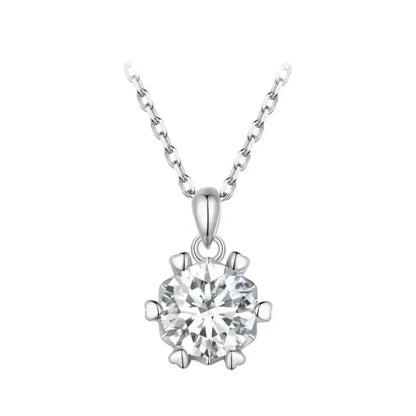 Superbe Collier Pendentif Moissanite 1 Carat | Argent Sterling 925 | Bijoux Fins de Mariage et de Mariée