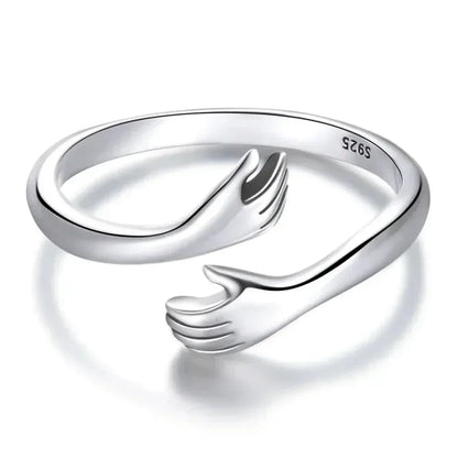 Sterling Silver Hug Ring (Adjustable)
