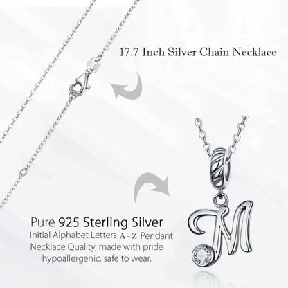 Classic 925 Sterling Silver Initial Necklace