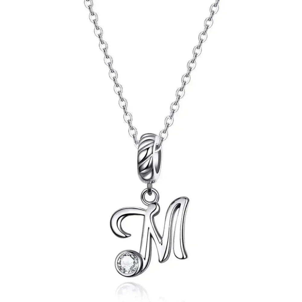 Classic 925 Sterling Silver Initial Necklace