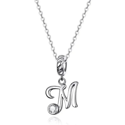 Classic 925 Sterling Silver Initial Necklace