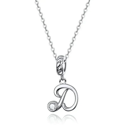 Classic 925 Sterling Silver Initial Necklace