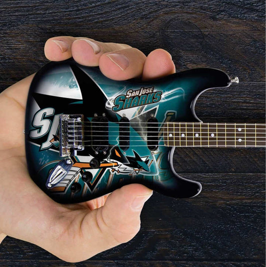 Mini-guitare de collection de 10 pouces des Sharks de San Jose