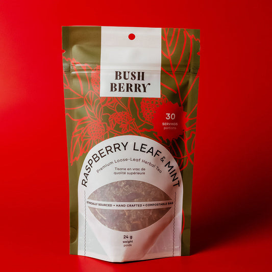 Tisane Bio Feuille de Framboisier + Menthe | Soutien Troisième Trimestre
