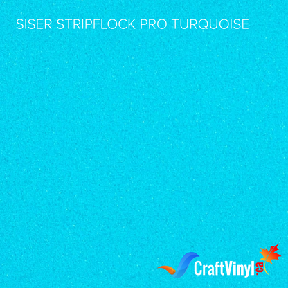 Vinyle thermocollant Siser Turquoise StripFlock Pro