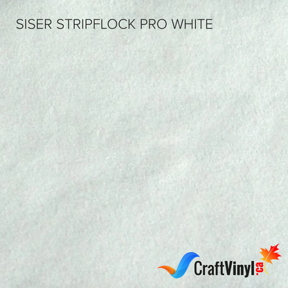 Siser White StripFlock Pro Heat Transfer Vinyl ( discontinued by Siser, will replace by new product)