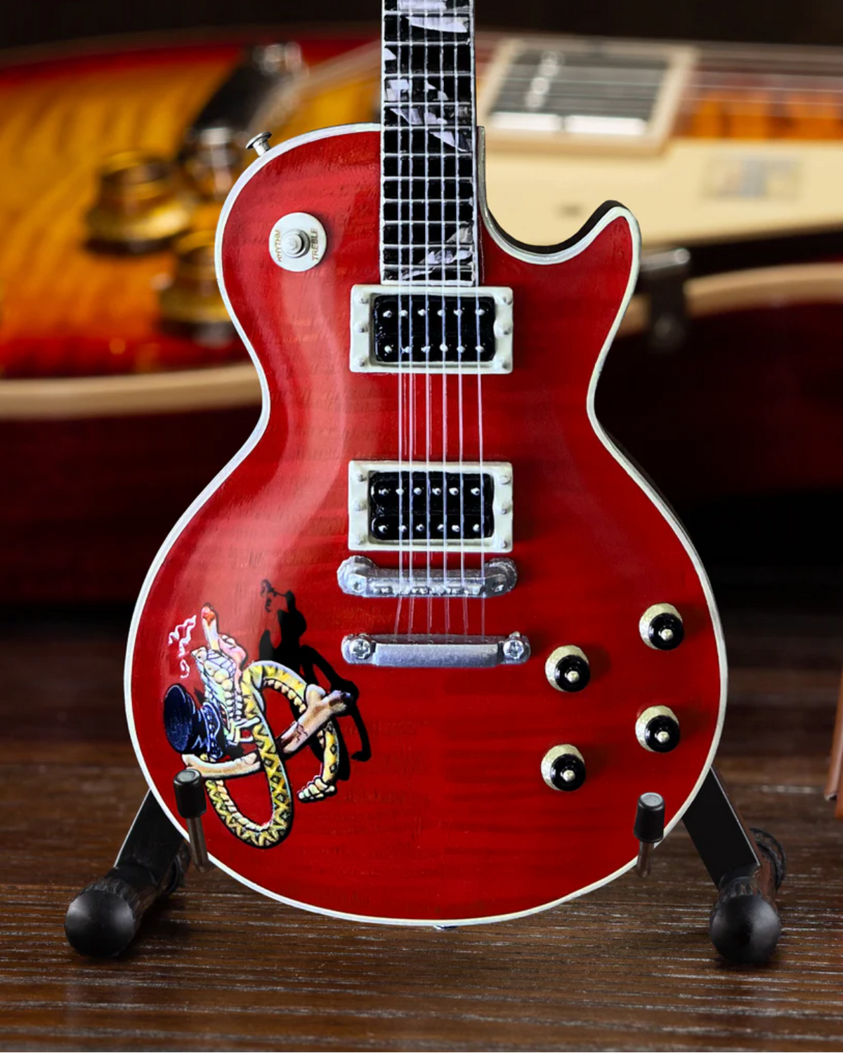 Slash Signature Red Snakepit Miniature Guitar Replica Collectible