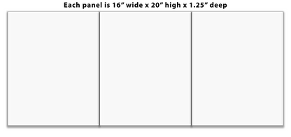 Split canvas prints 3 panels Triptych 16" x 20" each Panel
