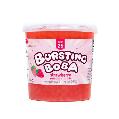 Strawberry Bursting Boba Pure25 - Popping Boba - Bossen - Canada - Ships Free Within Canada on Orders Above CAD $199