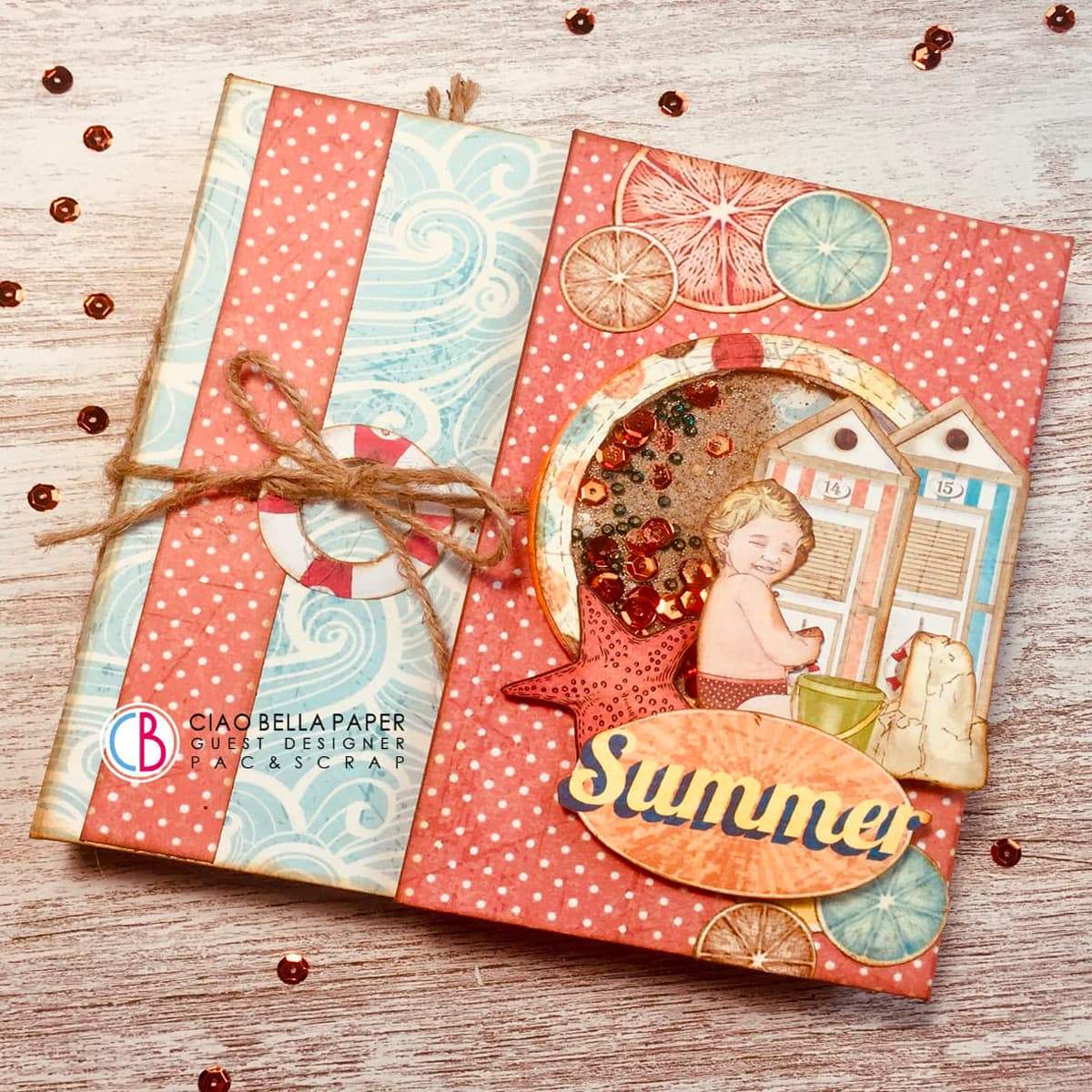 Ciao Bella Blocs de Motifs Récits d'Été 30,5x30,5cm 8 Feuilles/Paquet