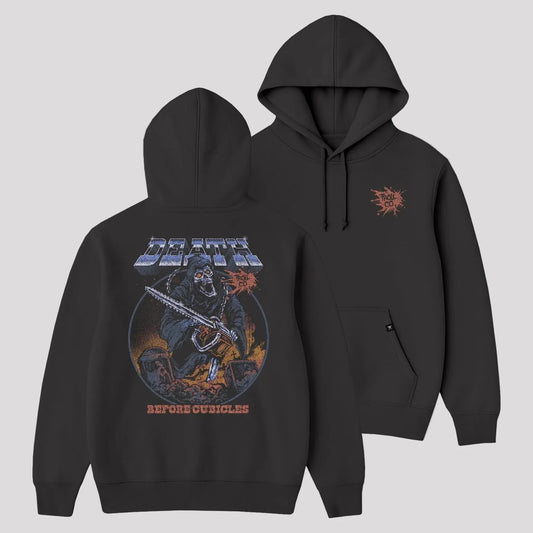 DHCM Men's Death Before Cubicles Graphic Hoodie | Durable Workwear