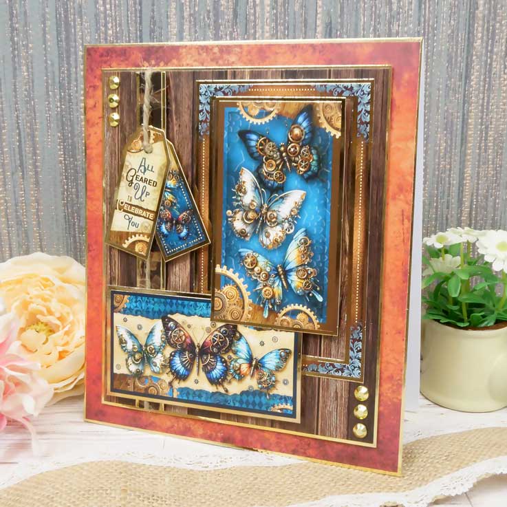 Blocs de décorations de cartes - Magnifiques papillons