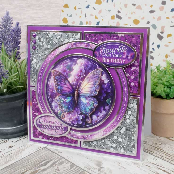 Blocs de décorations de cartes - Magnifiques papillons