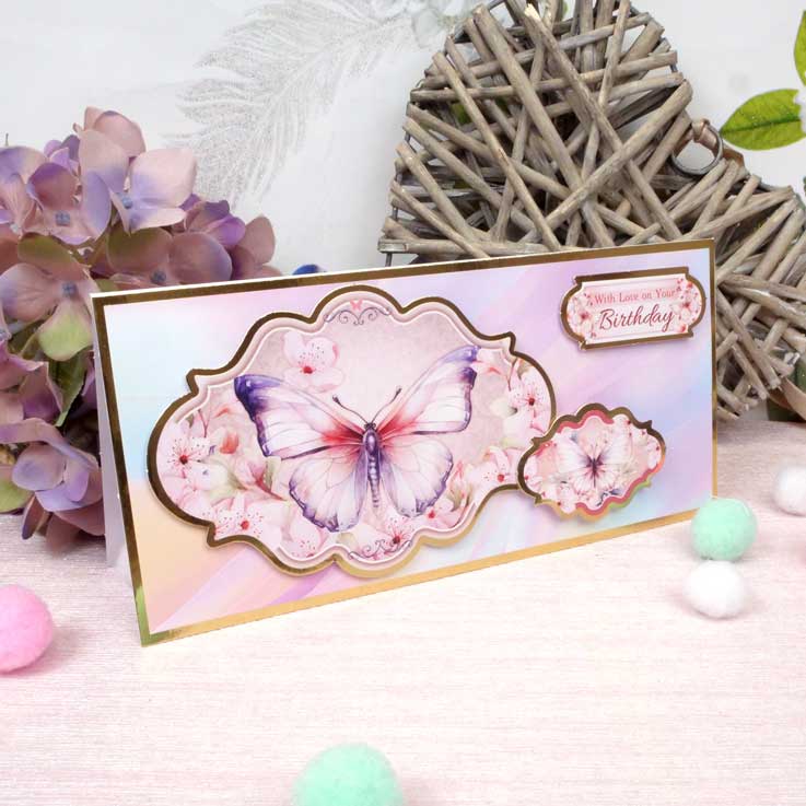 Blocs de décorations de cartes - Magnifiques papillons