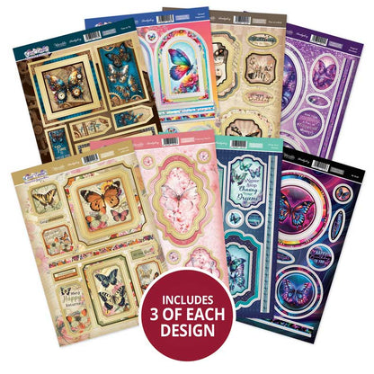 Blocs de décorations de cartes - Magnifiques papillons