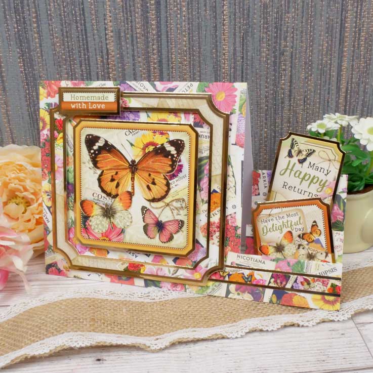 Blocs de décorations de cartes - Magnifiques papillons