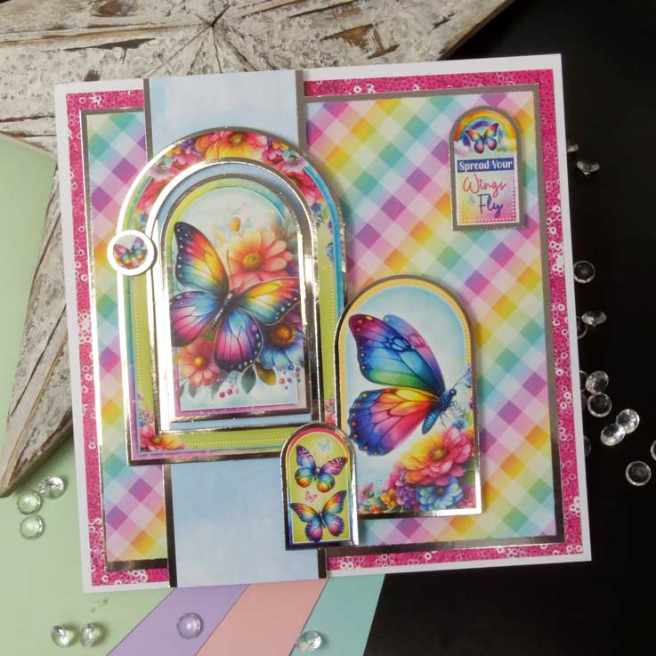 Blocs de décorations de cartes - Magnifiques papillons