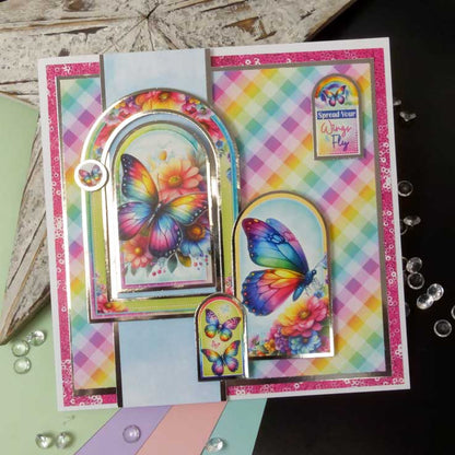 Blocs de décorations de cartes - Magnifiques papillons