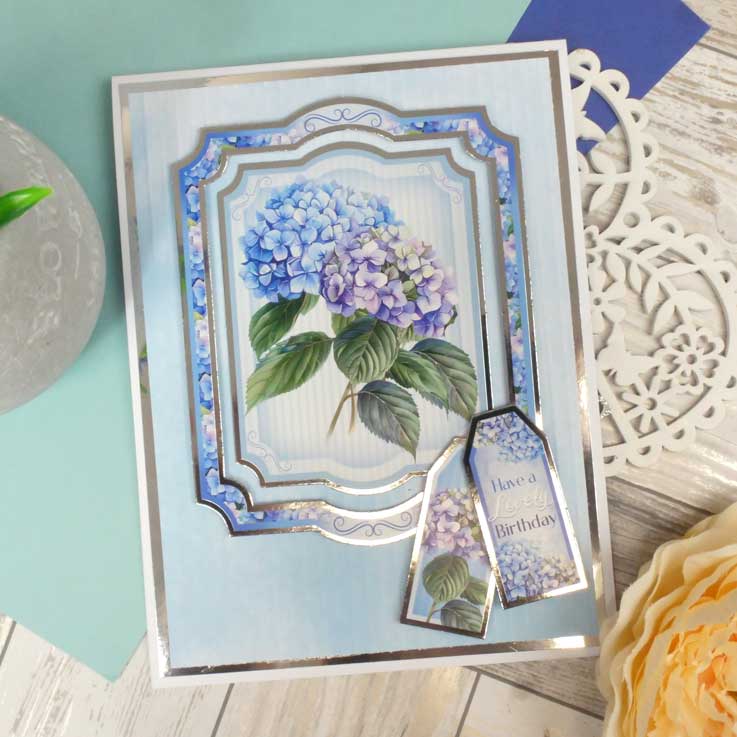 Feuille de dessus de carte hortensia du cœur