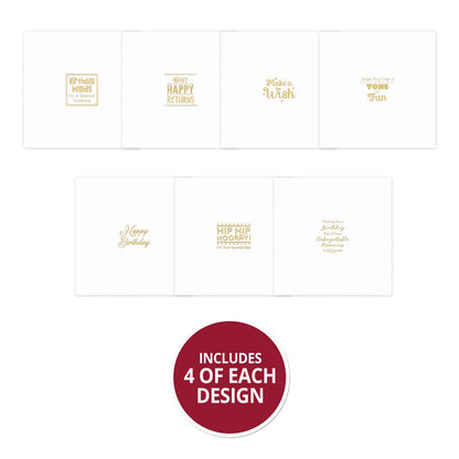Trim Me! Foiled Insert Pad - Many Happy Returns - Gold
