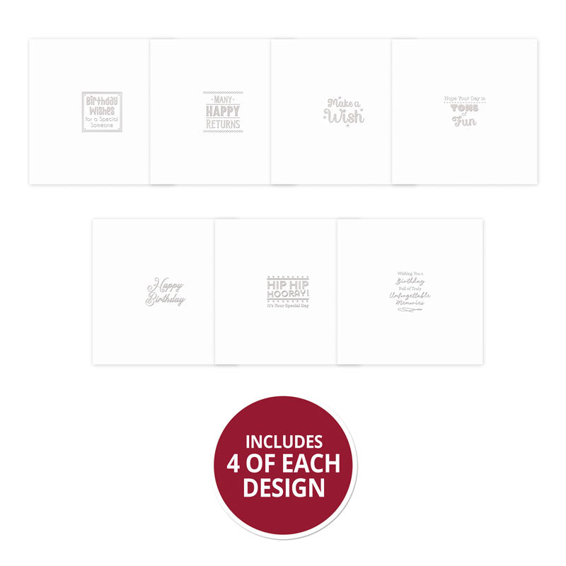 Découpe-moi ! Bloc de papier pour insert métallisé – Many Happy Returns – Argent