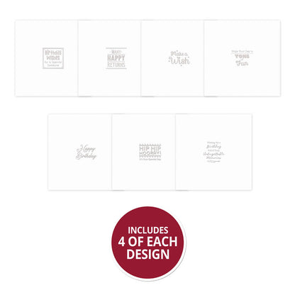 Découpe-moi ! Bloc de papier pour insert métallisé – Many Happy Returns – Argent