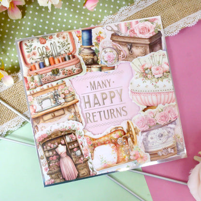 Découpe-moi ! Bloc de papier pour insert métallisé – Many Happy Returns – Argent