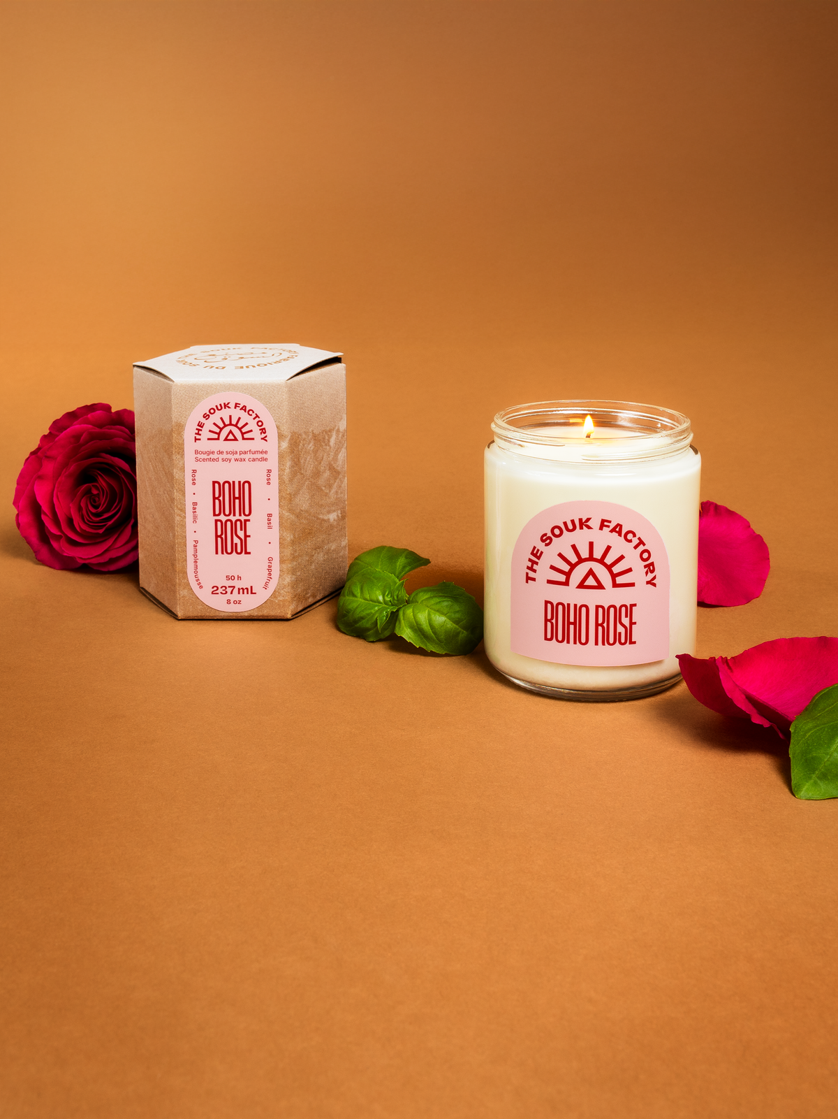 Bougie - Rose Bohème