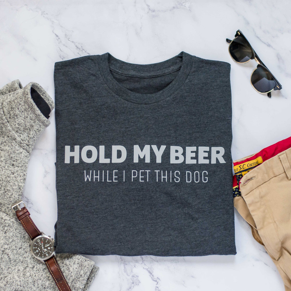 Tiens ma bière HOMMES || CHIEN