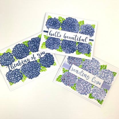 The Crafters Workshop Pochoir Bannière Hortensia