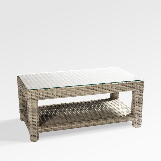 Table basse Tulipe avec plateau en verre trempé