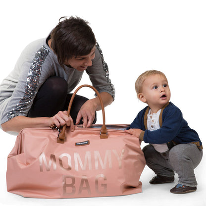 Sac à langer rose joyeux pour maman