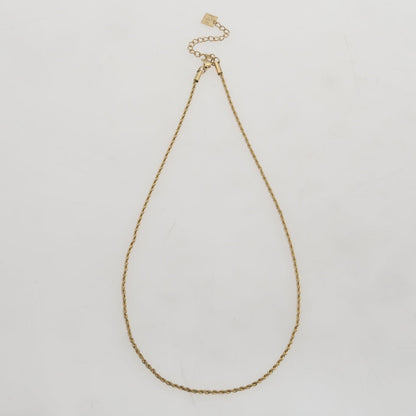 ULYANA: Rope Chain Gold Necklace - 28 Inches