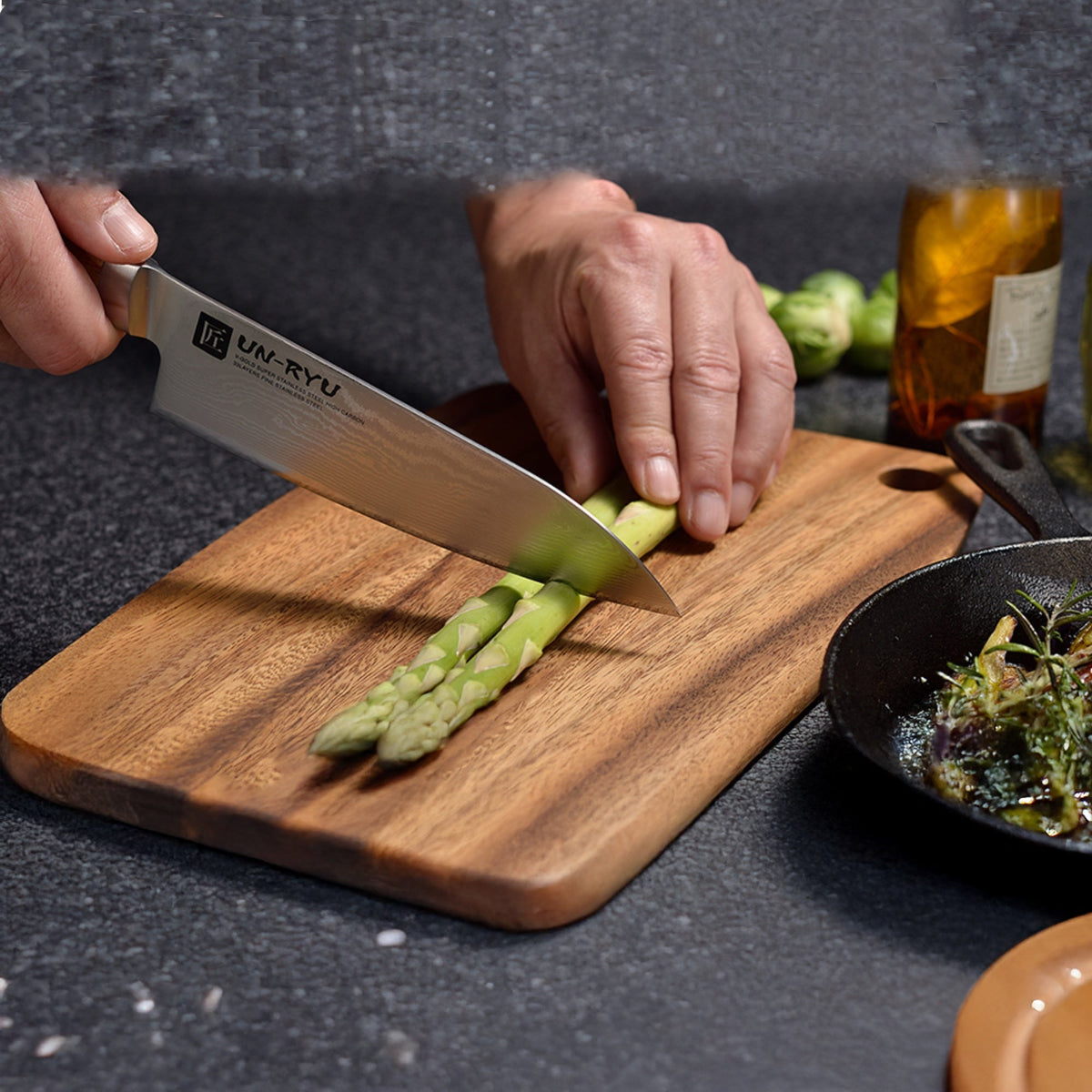 Un-Ryu VG-10 170 mm Santoku Knife 33‑Layer