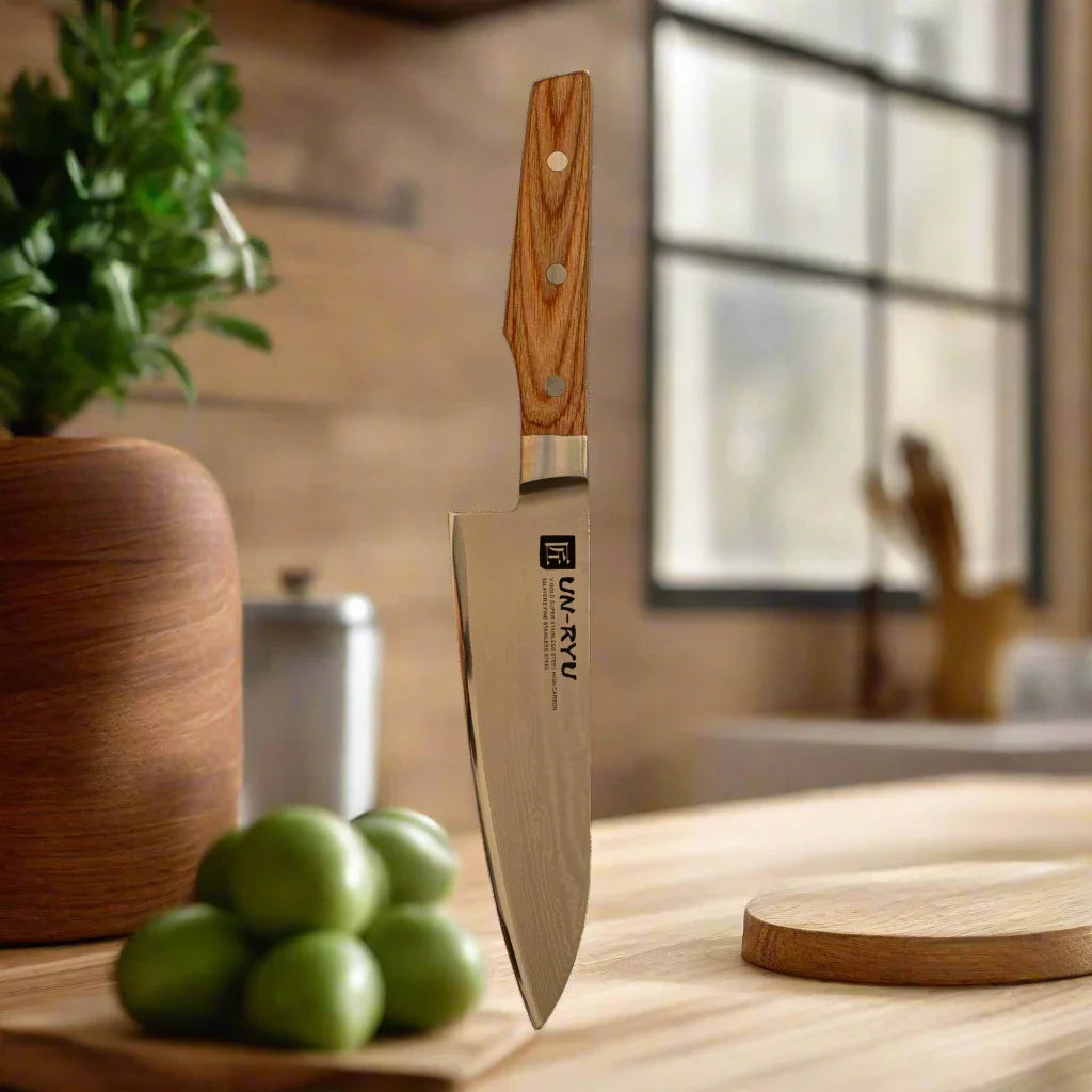 Un-Ryu VG-10 170 mm Santoku Knife 33‑Layer
