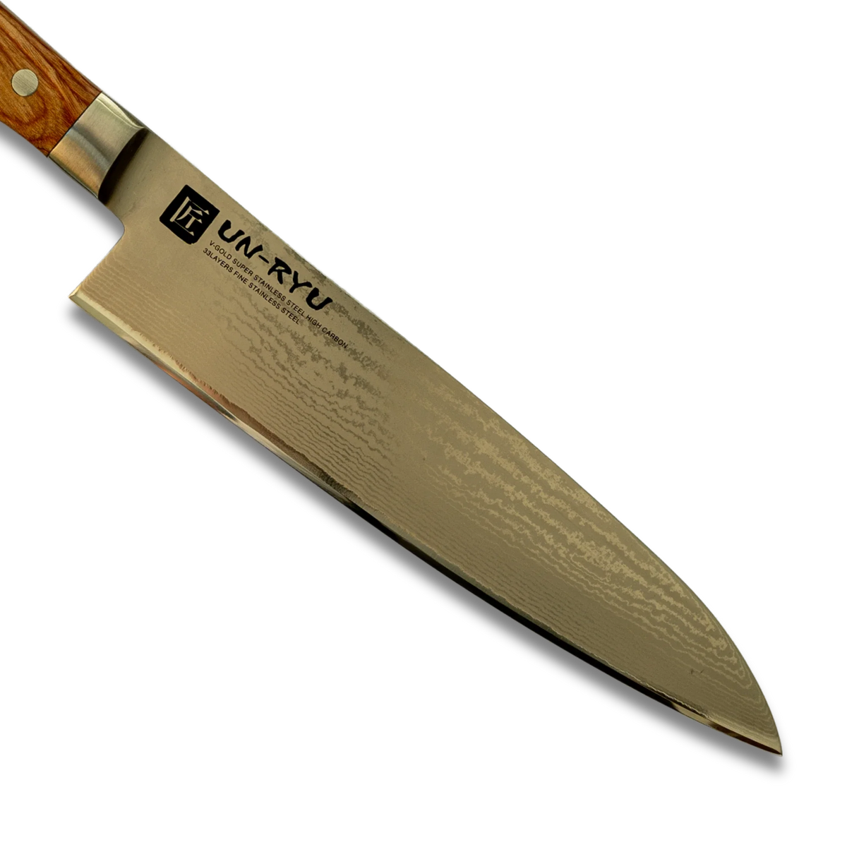 Un-Ryu VG-10 Gyuto Knife 210 mm | 33‑Layer, Damuscus steel