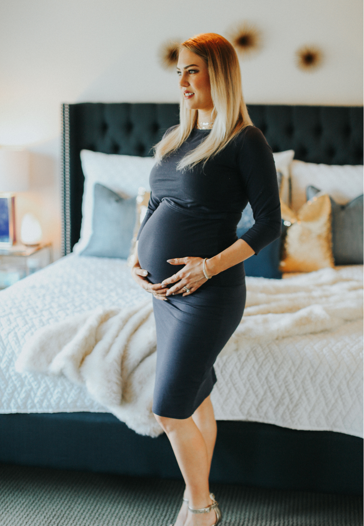 Taryn 3/4 Sleeve Maternity and Nursing Dress