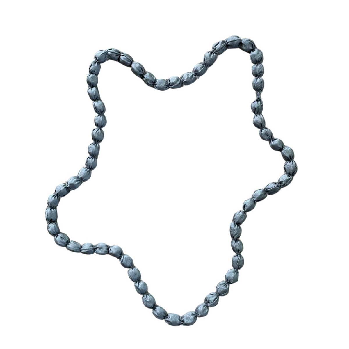 Fabric Wrapped Ball Necklace