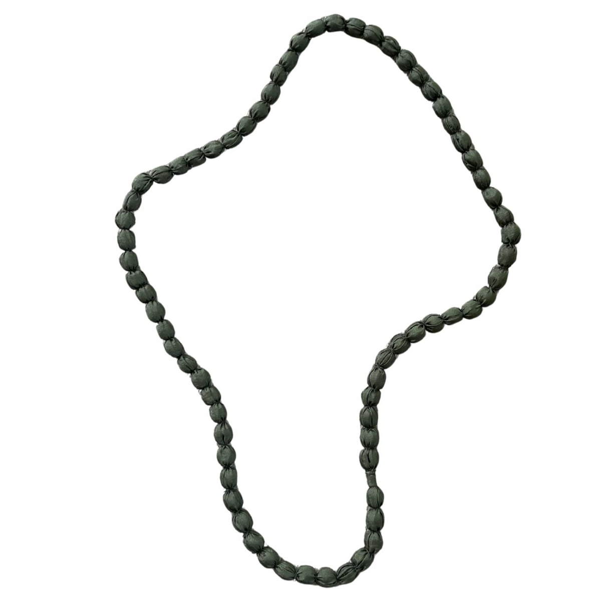 Fabric Wrapped Ball Necklace