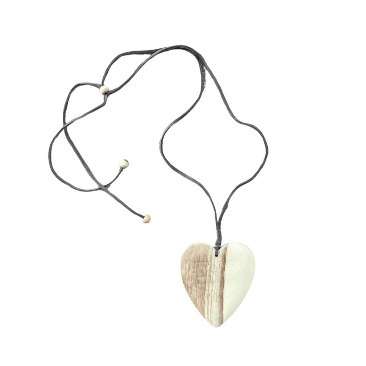 Simple Wooden Heart Necklace