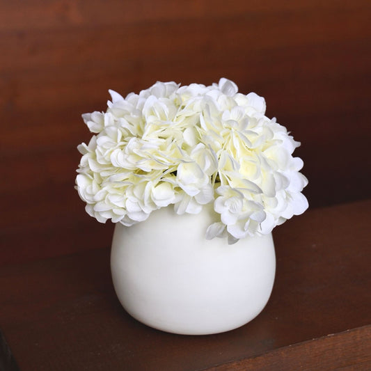 Bouquet d'Hortensias Artificiels Blancs Encino 45,7 cm X 20,3 cm (Lot de 3)