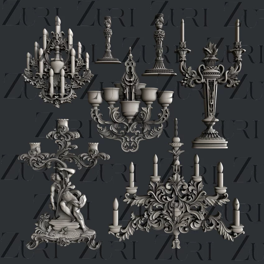 Chandeliers baroques Zuri Designs