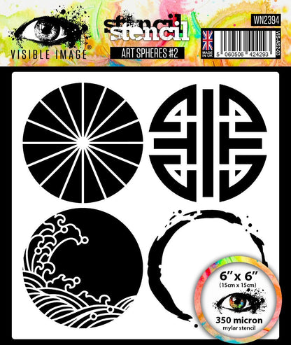 Pochoir Visible Image Art Spheres #2 - 6 x 6