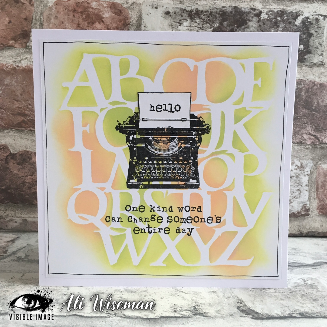 Pochoir alphabet Visible Image - 6 x 6