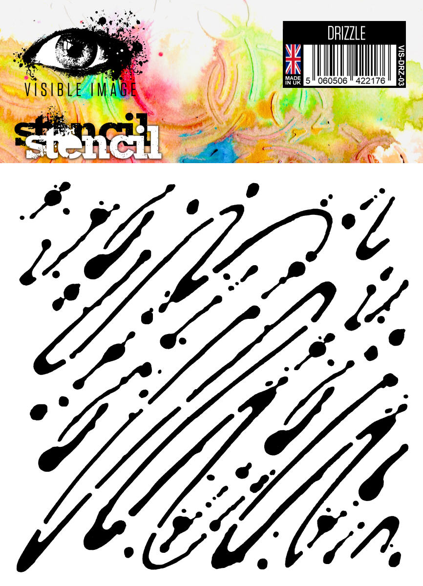 Pochoir à gouttelettes d'image visible 6 x 6