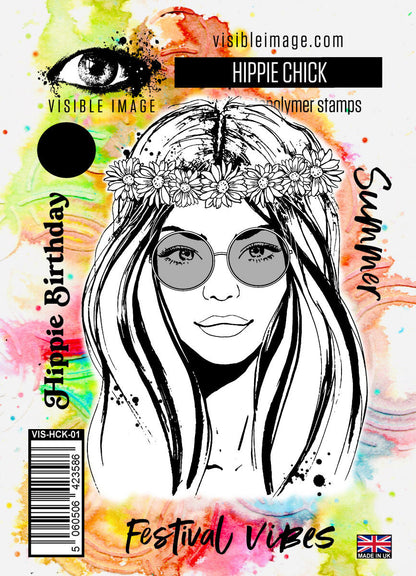 Visible Image Hippie Chick - A6 Stamp Set